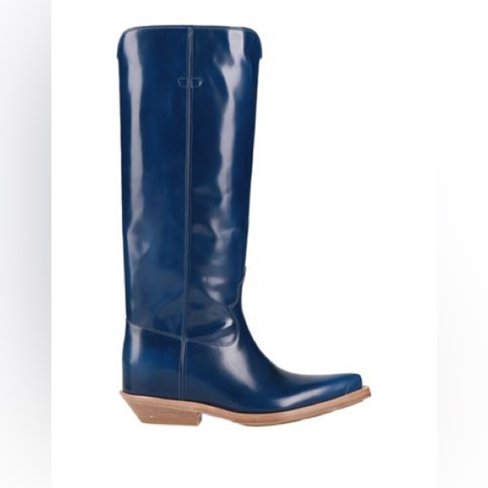 Chloe leather boots, blue, 36